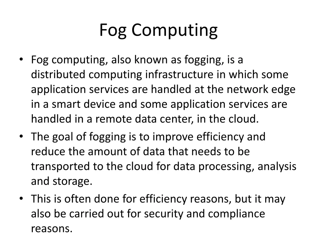 fog computing