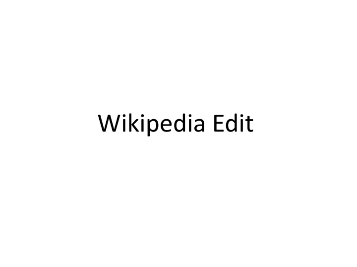 wikipedia edit