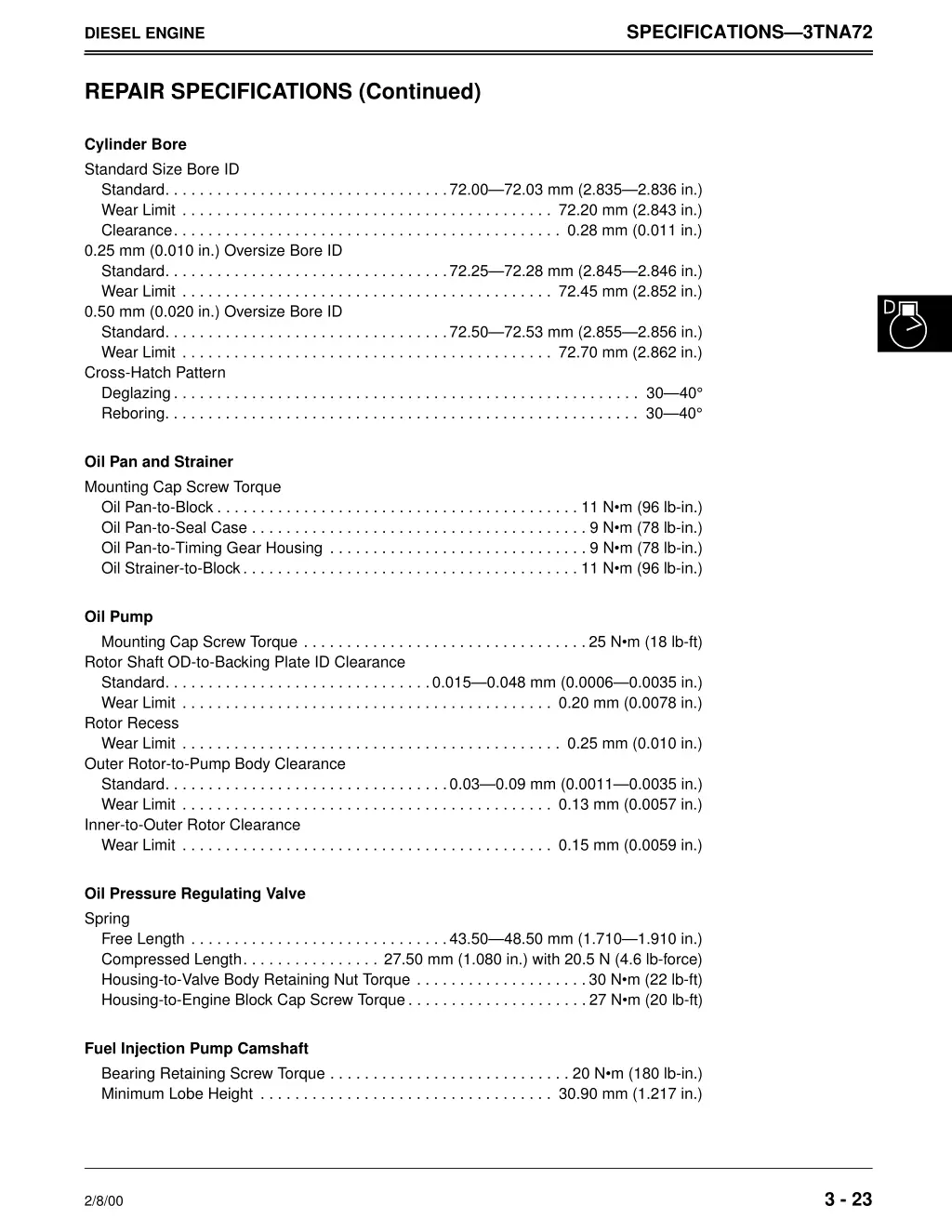 specifications 3tna72 9