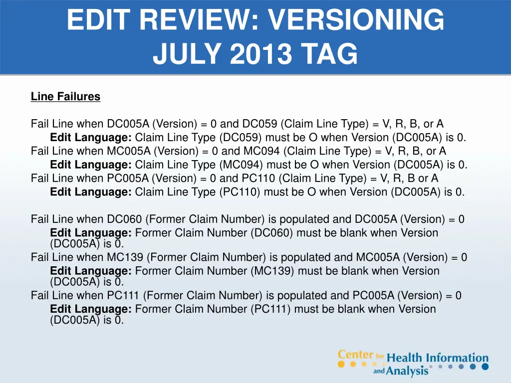 edit review versioning july 2013 tag