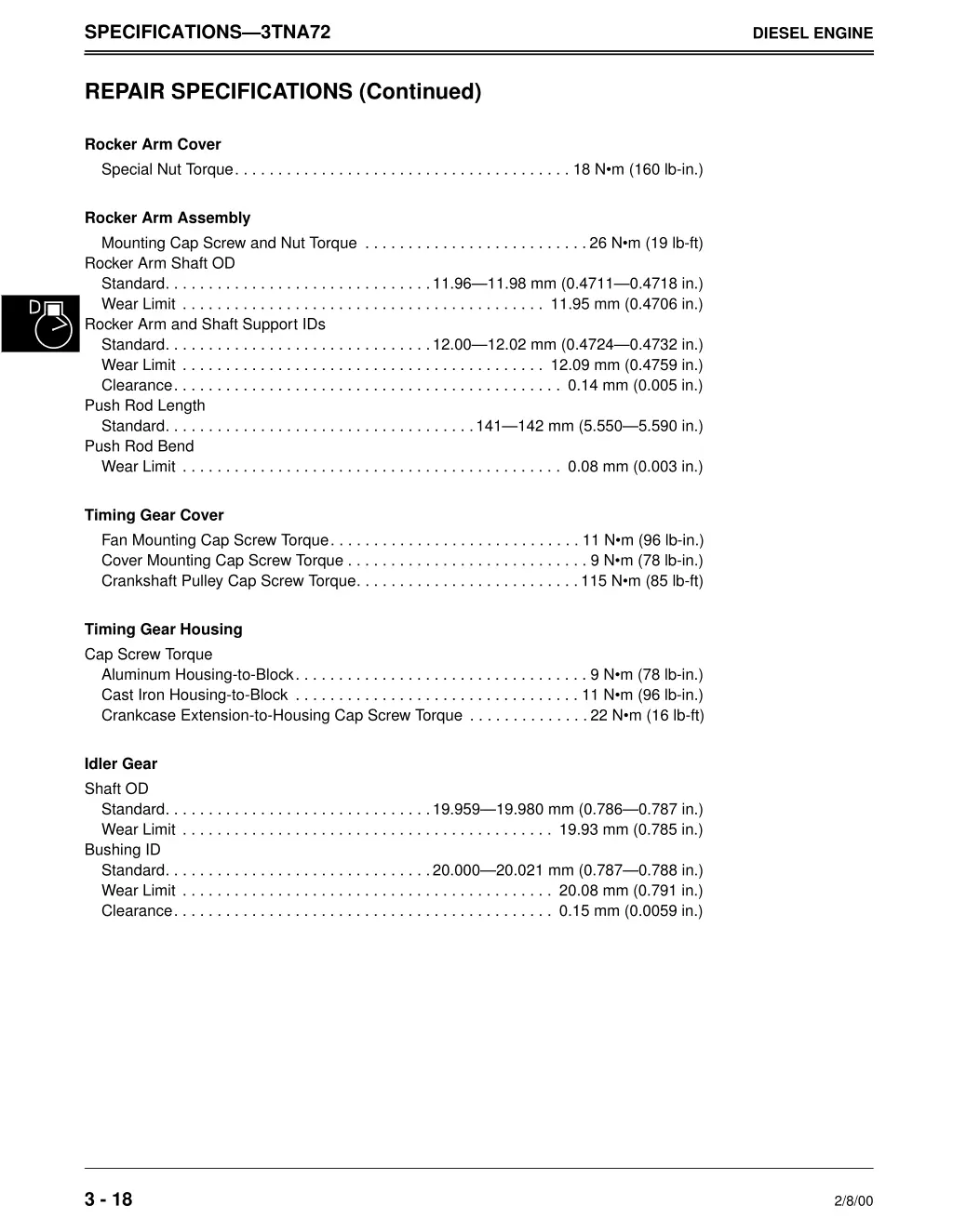 specifications 3tna72 4