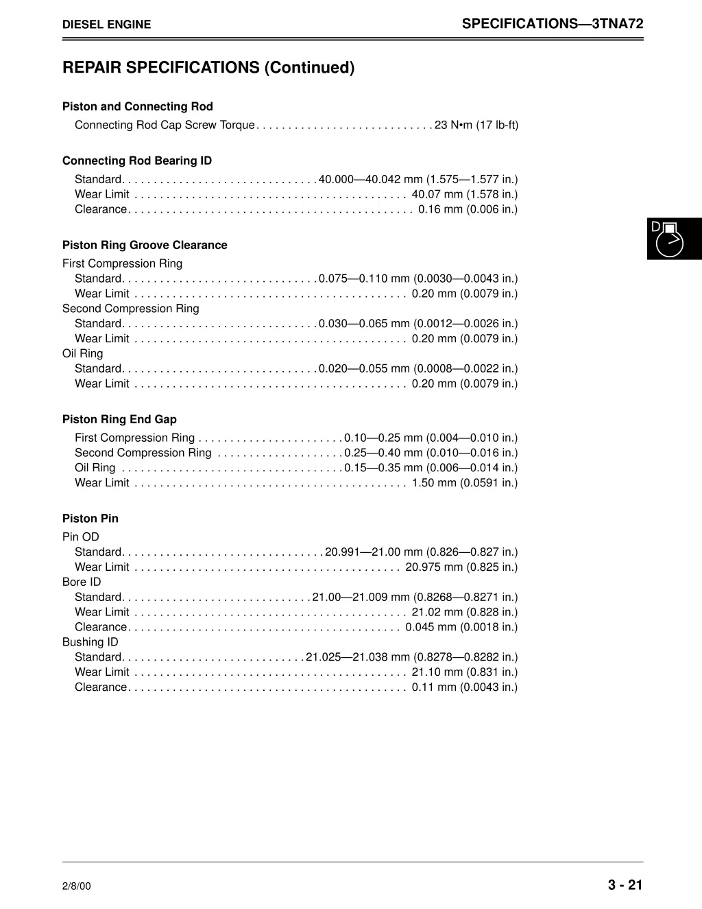 specifications 3tna72 7