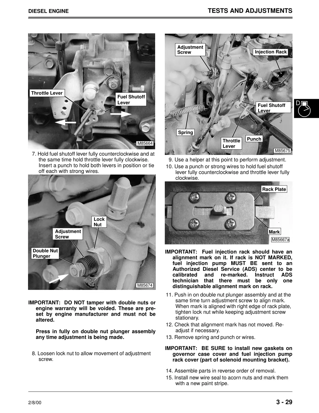 tests and adjustments 4