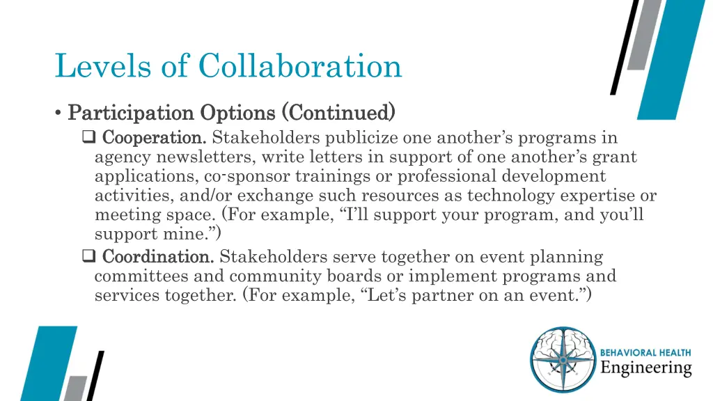 levels of collaboration 2