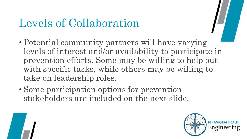 levels of collaboration