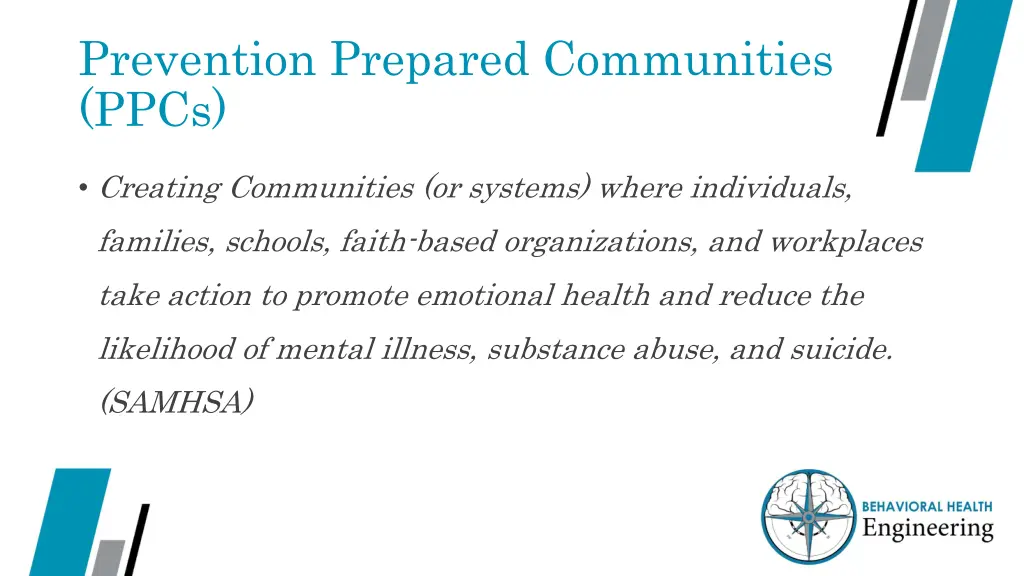 prevention prepared communities ppcs