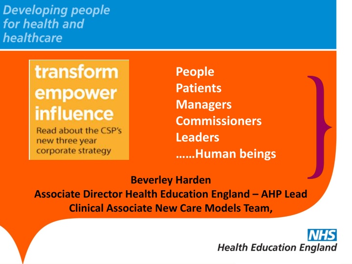 people patients managers commissioners leaders