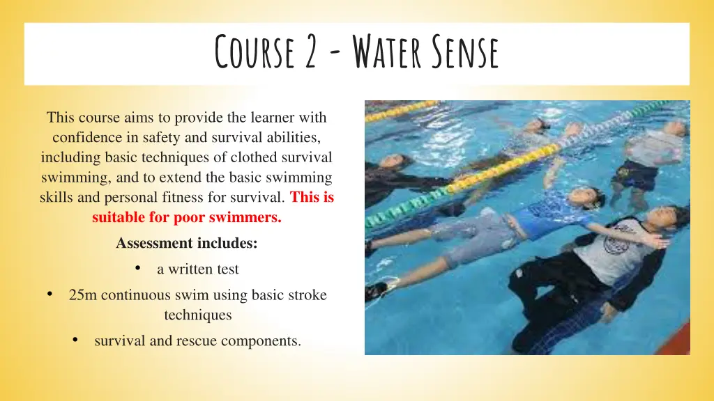 course 2 water sense