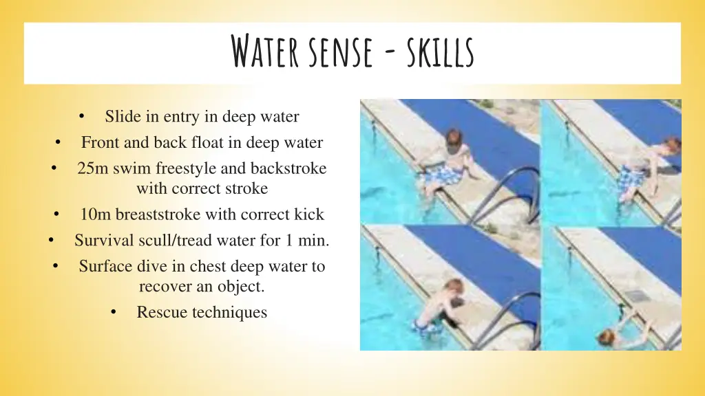 water sense skills