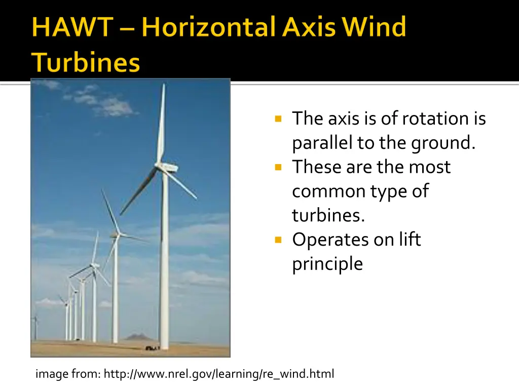 the axis is of rotation is parallel to the ground