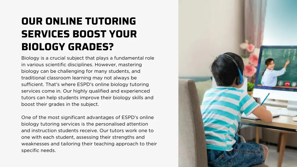 our online tutoring services boost your biology