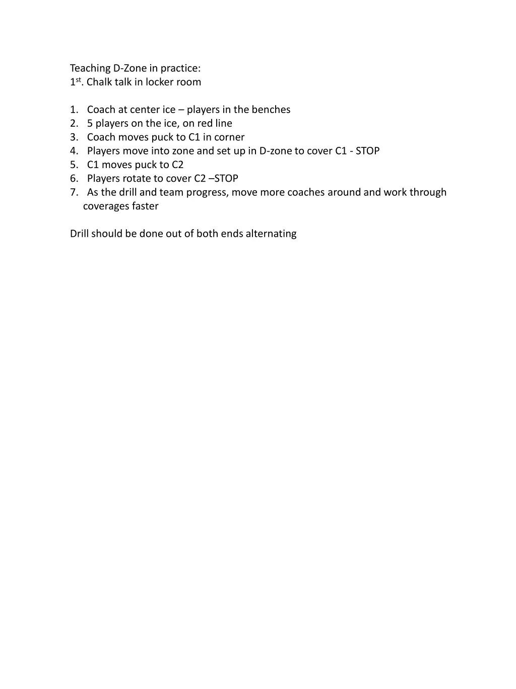 teaching d zone in practice 1 st chalk talk