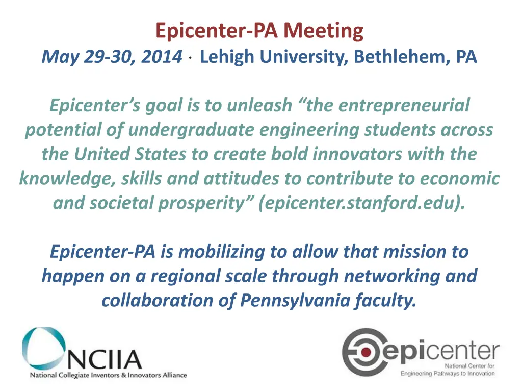 epicenter pa meeting 1