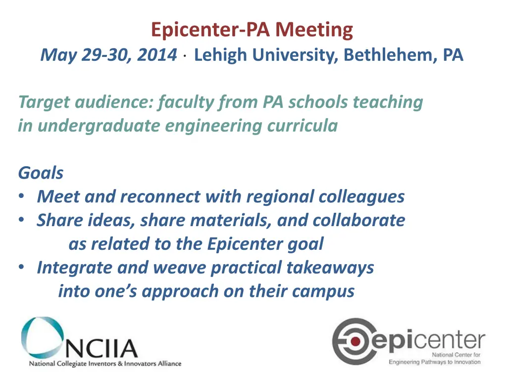 epicenter pa meeting 2