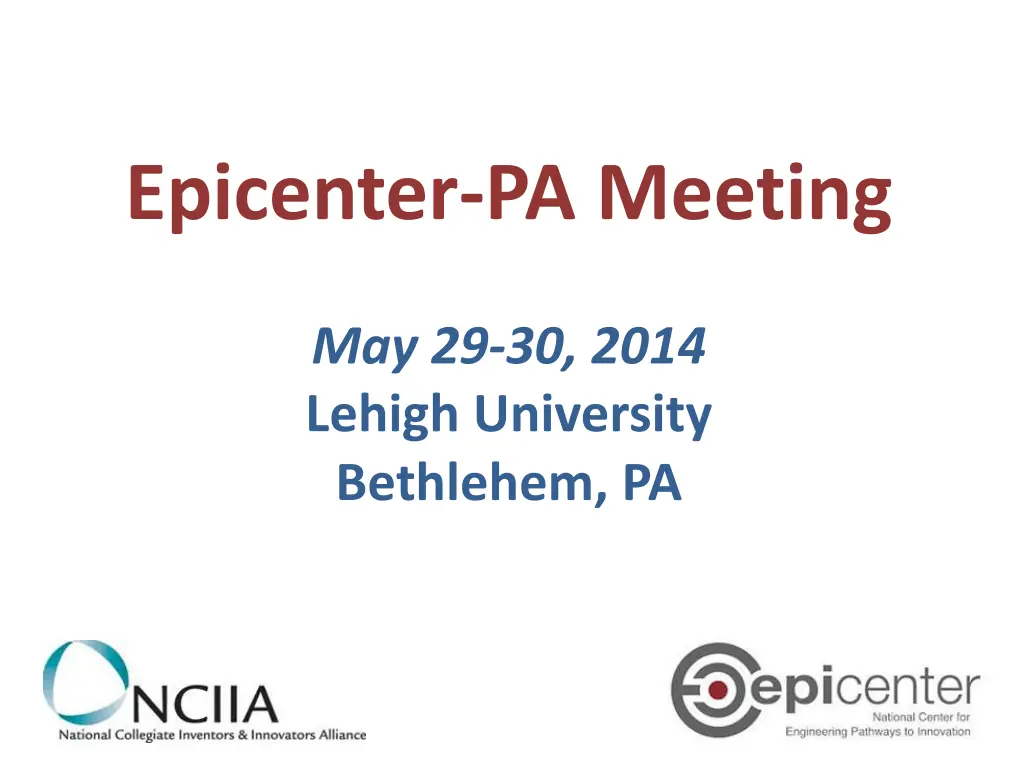 epicenter pa meeting