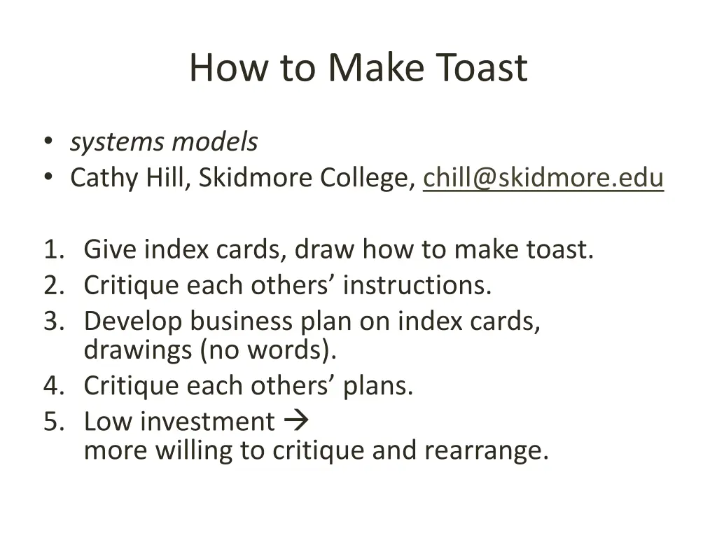 how to make toast