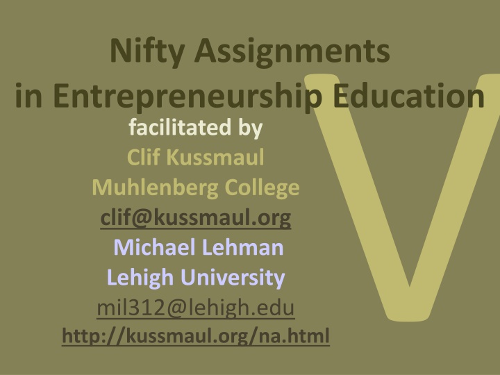 nifty assignments in entrepreneurship education