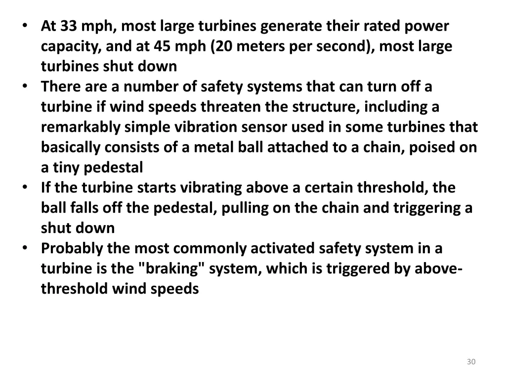 at 33 mph most large turbines generate their