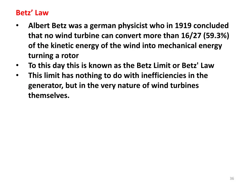 betz law albert betz was a german physicist