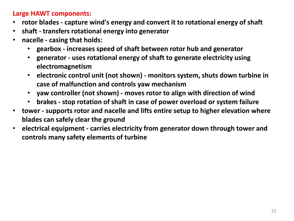 large hawt components rotor blades capture wind