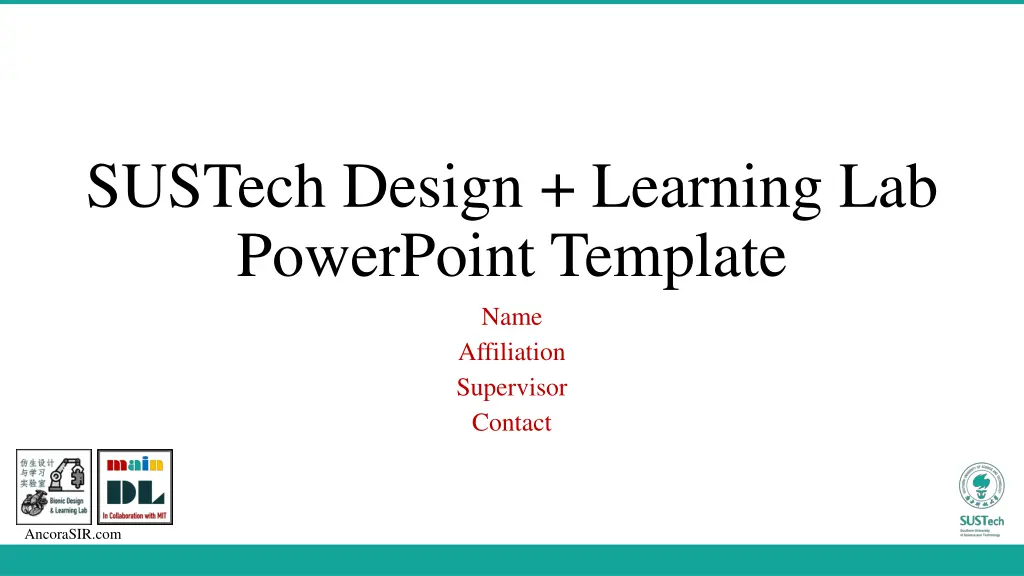 sustech design learning lab powerpoint template