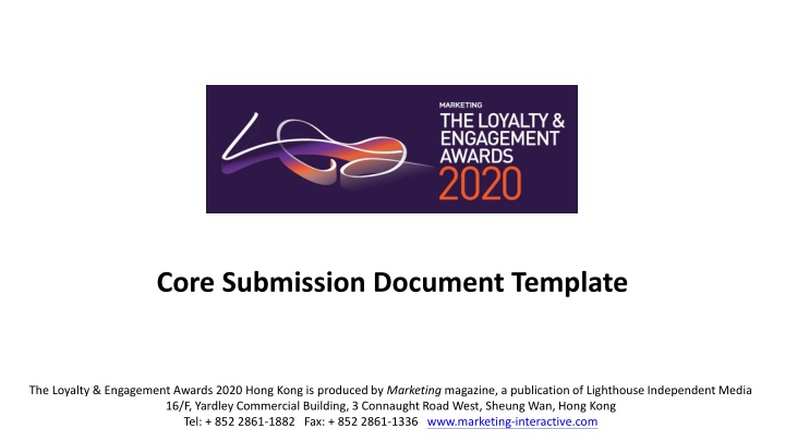 core submission document template