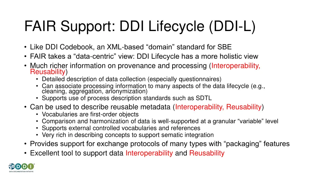 fair support ddi lifecycle ddi l