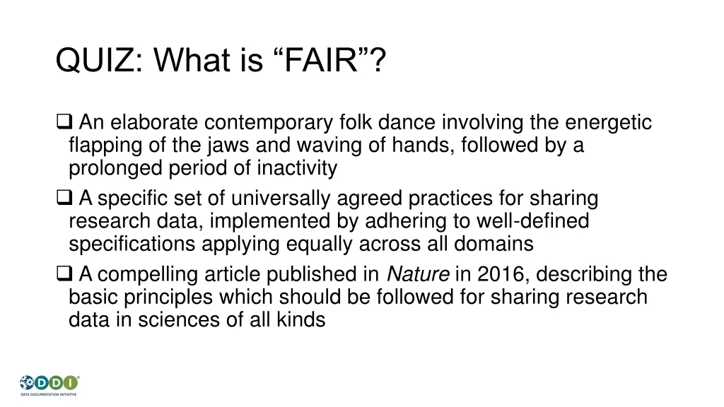 quiz what is fair