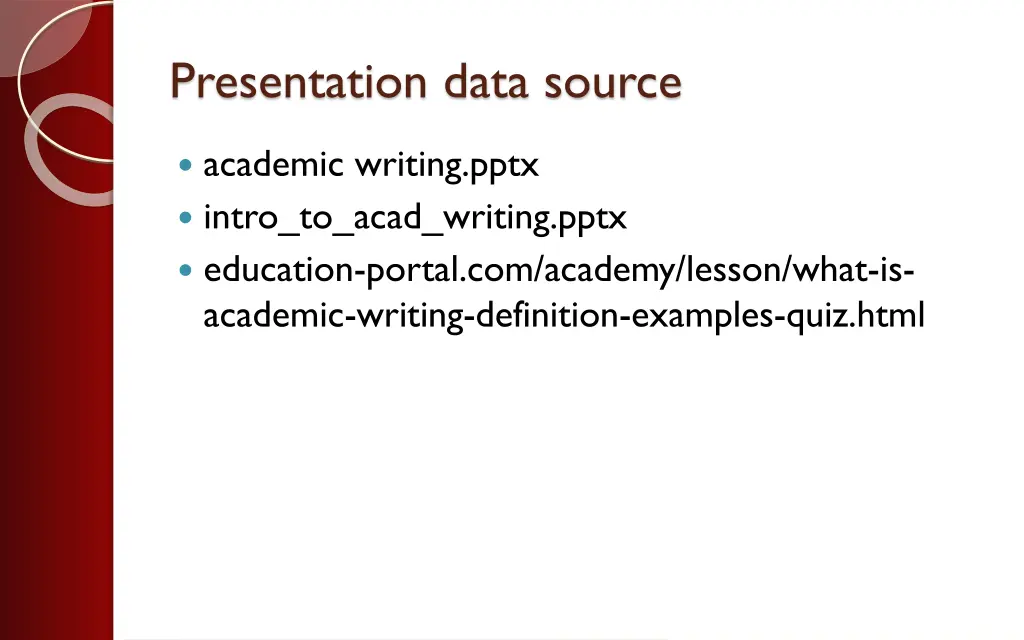 presentation data source