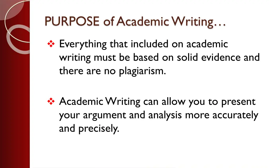 purpose of academic writing