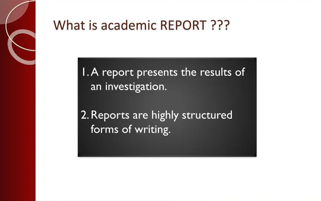 what is academic report