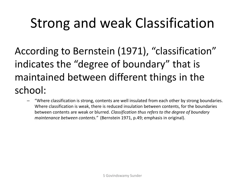 strong and weak classification