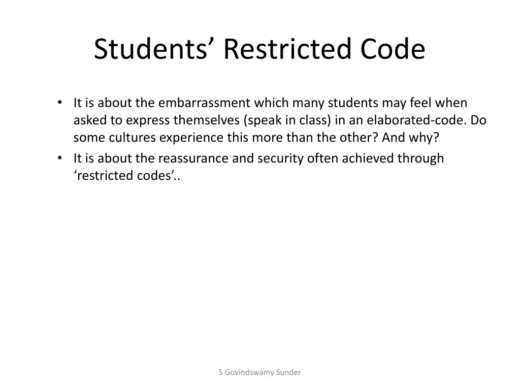 students restricted code