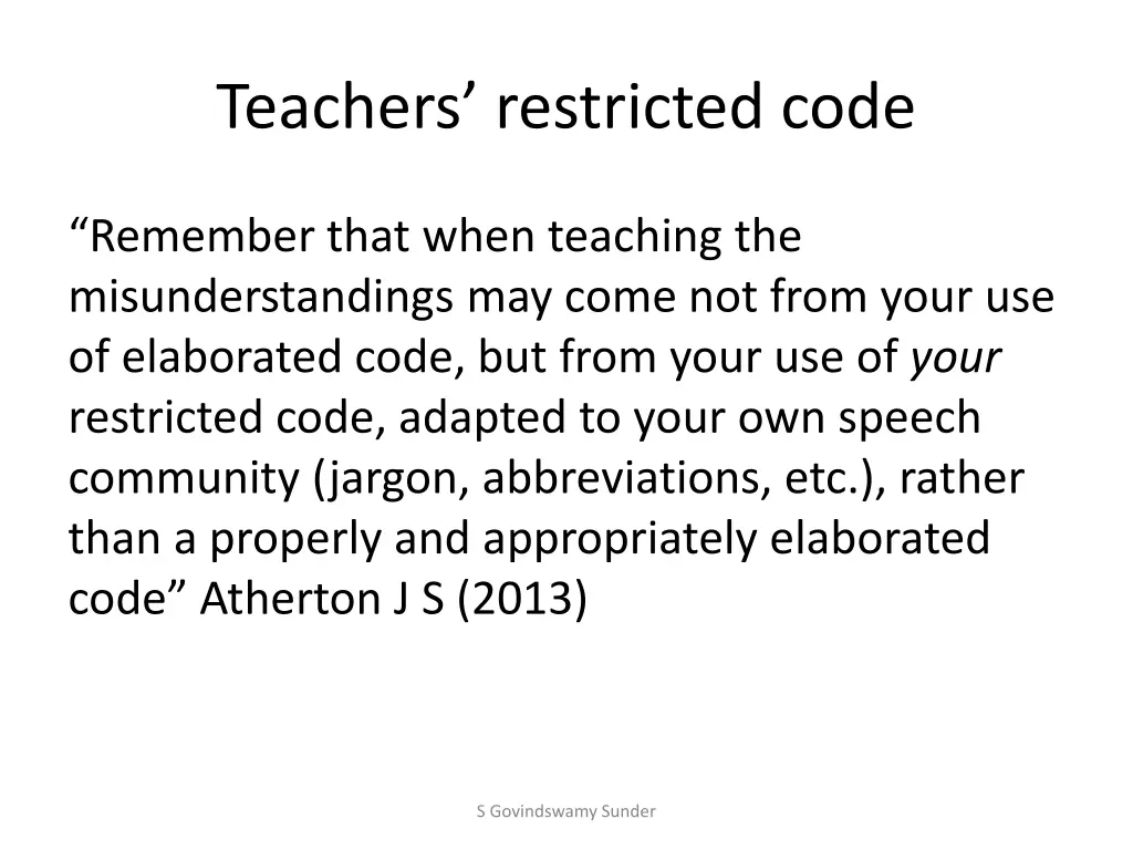 teachers restricted code