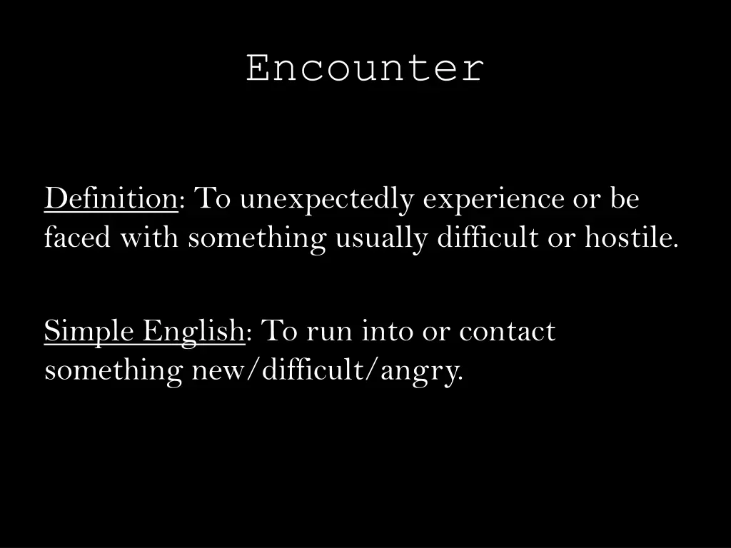 encounter 1