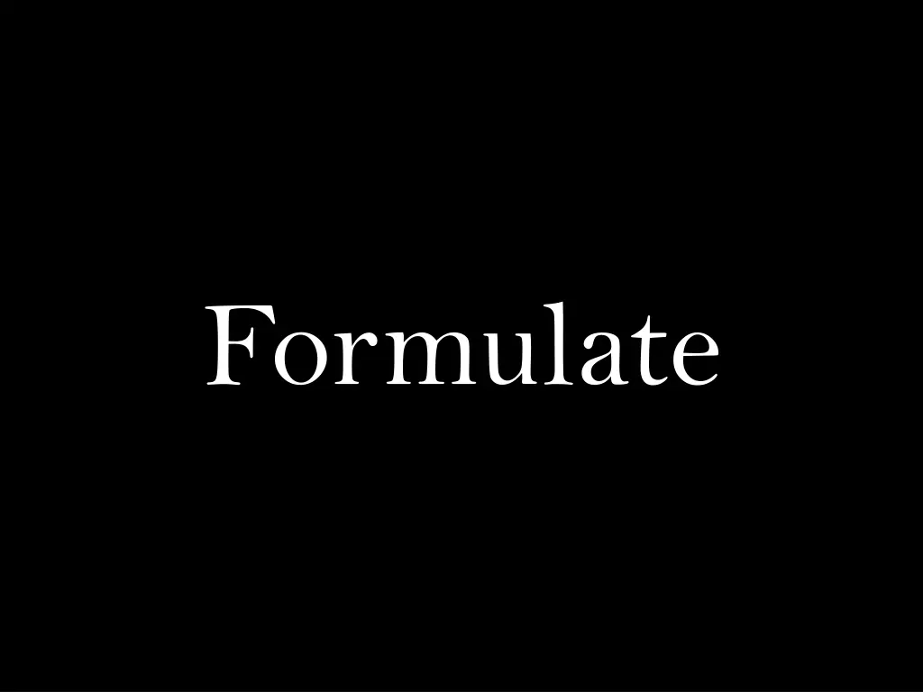 formulate