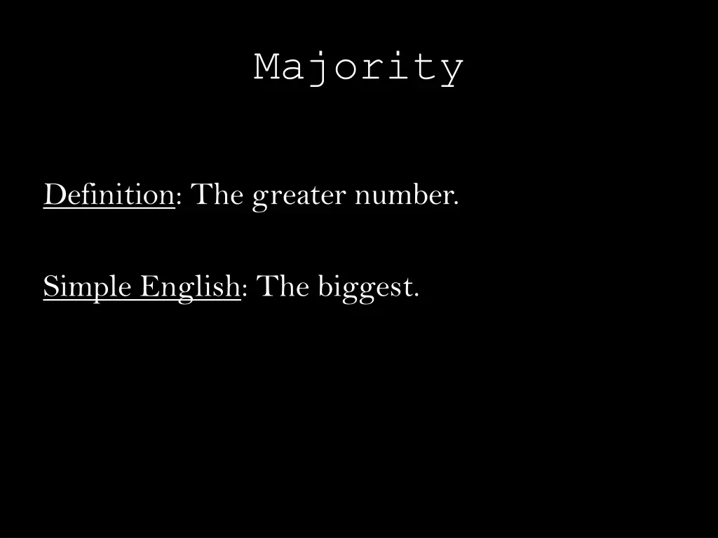 majority 1