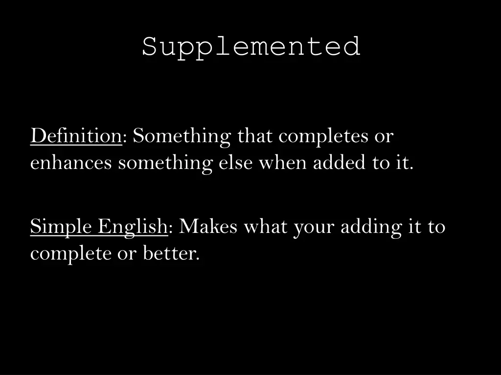 supplemented 1