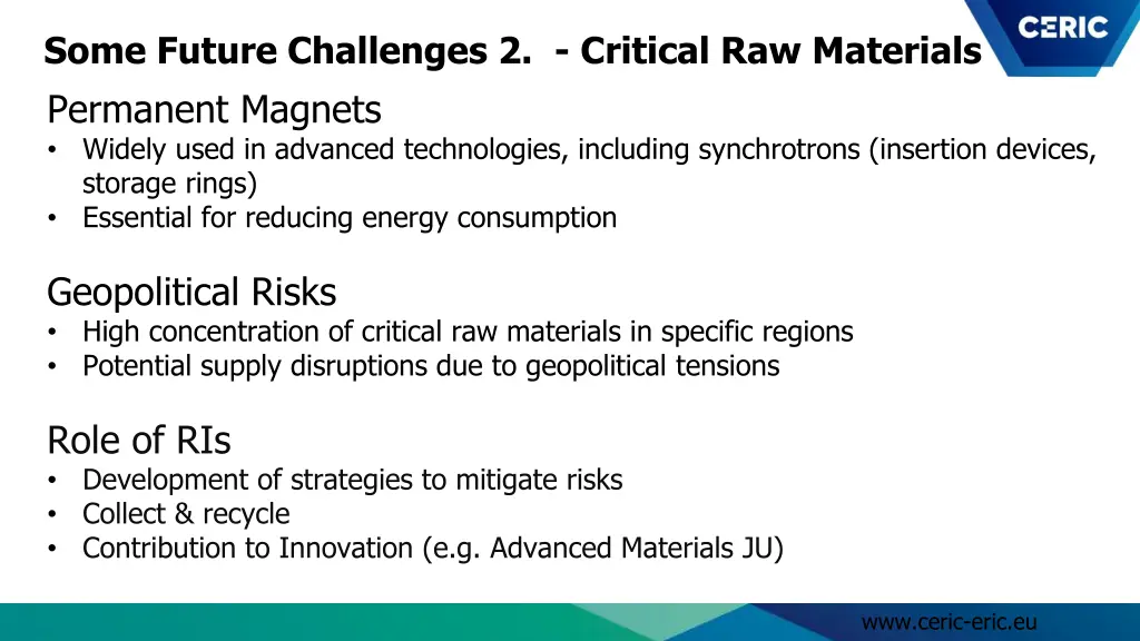 some future challenges 2 critical raw materials