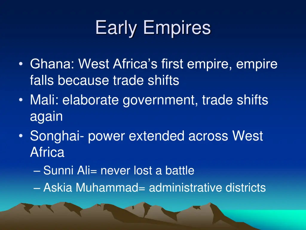 early empires