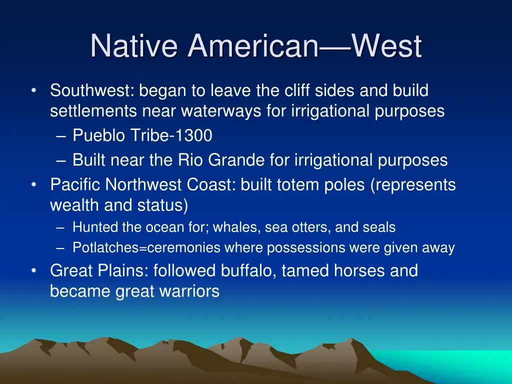 native american west