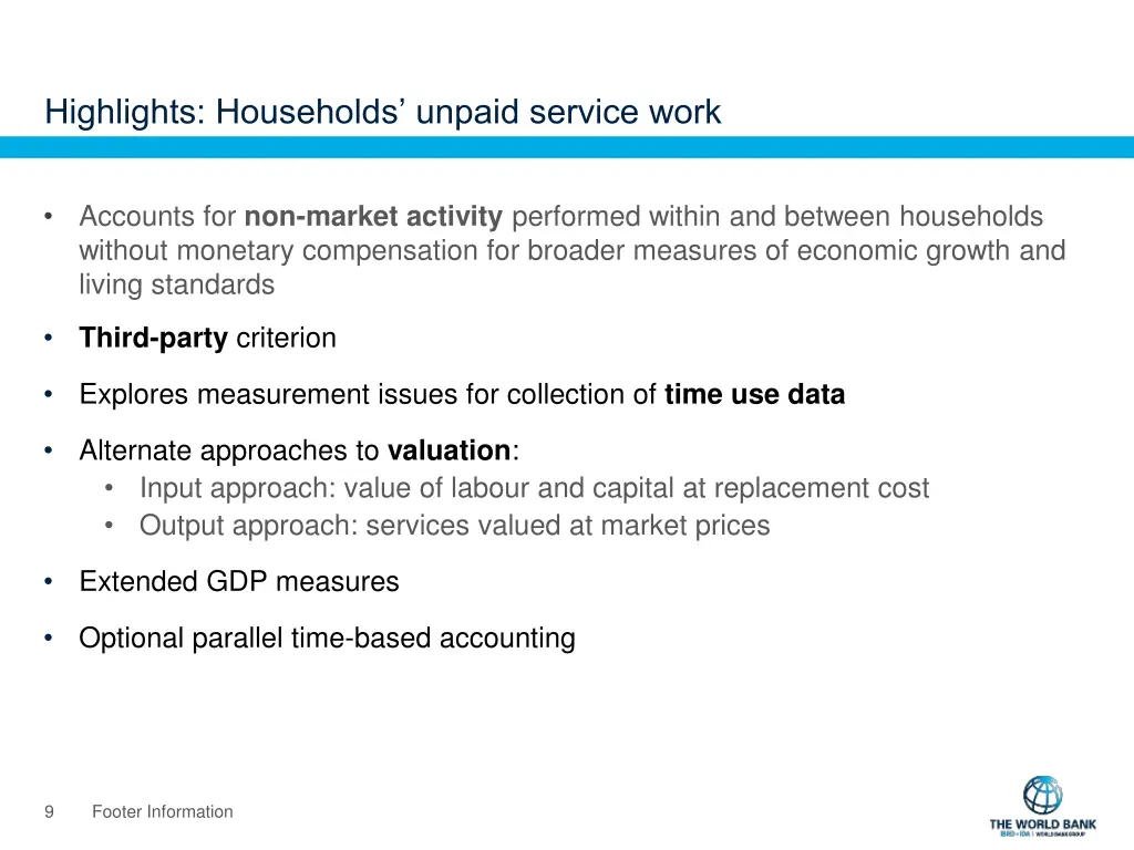 highlights households unpaid service work