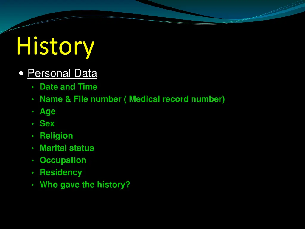 history personal data date and time name file