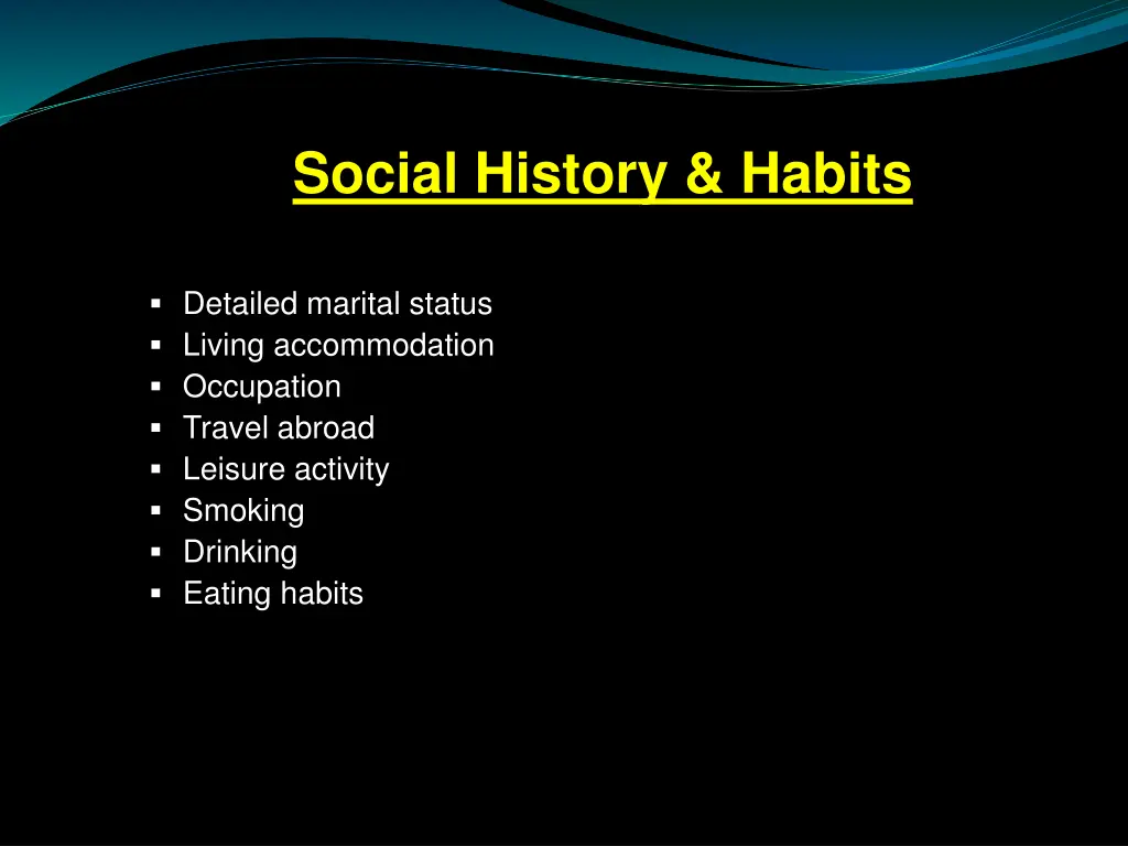 social history habits