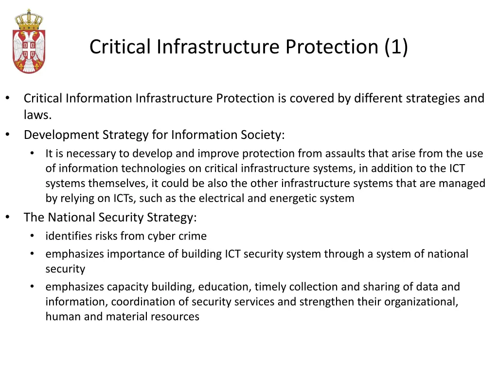 critical infrastructure protection 1