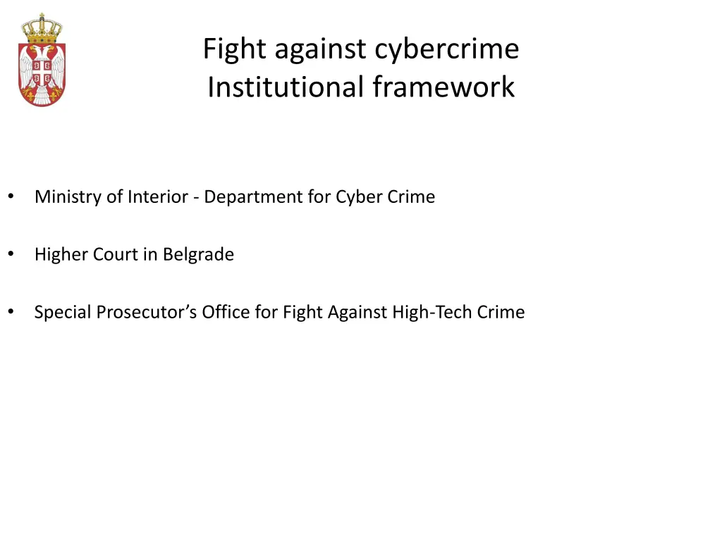 fight against cybercrime institutional framework