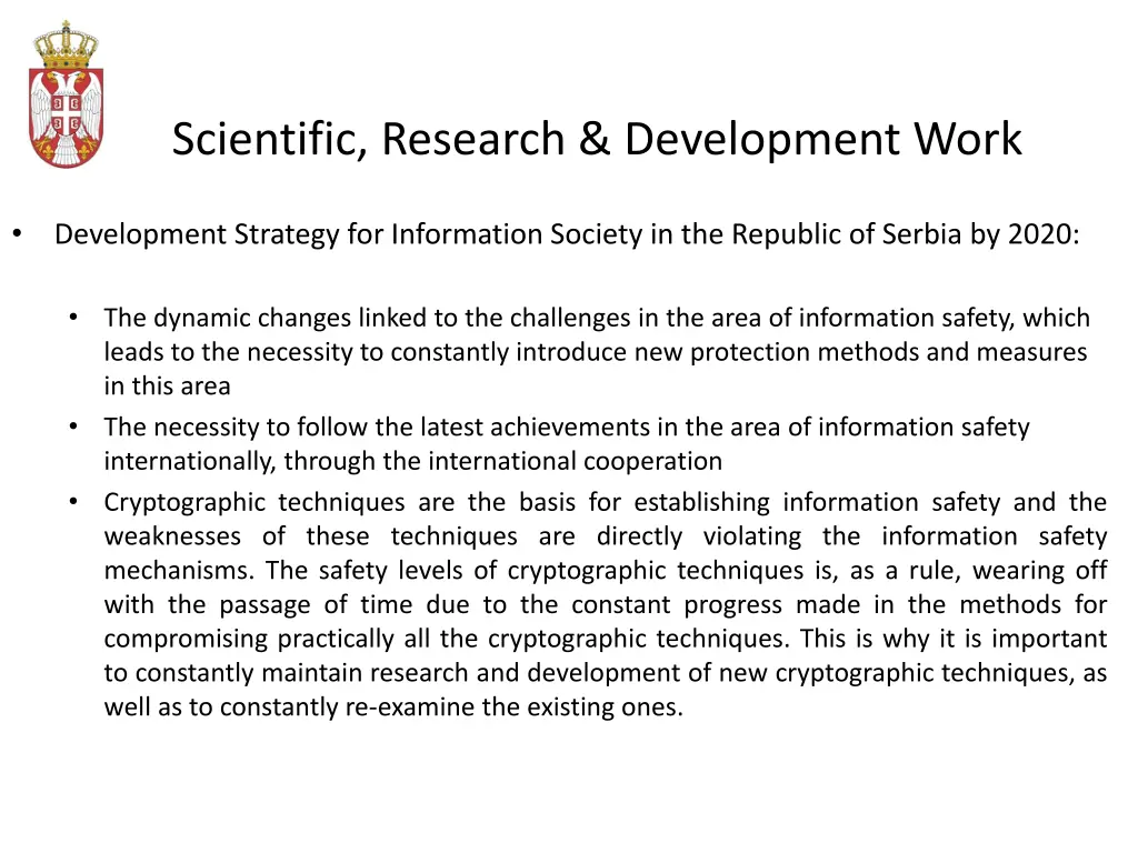 scientific research development work