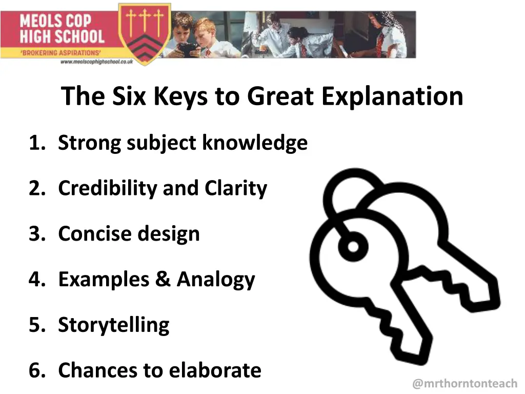 the six keys to great explanation