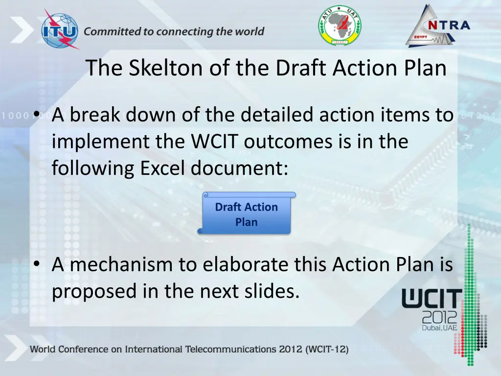 the skelton of the draft action plan