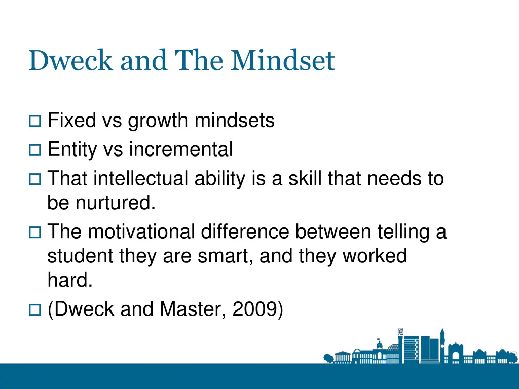 dweck and the mindset